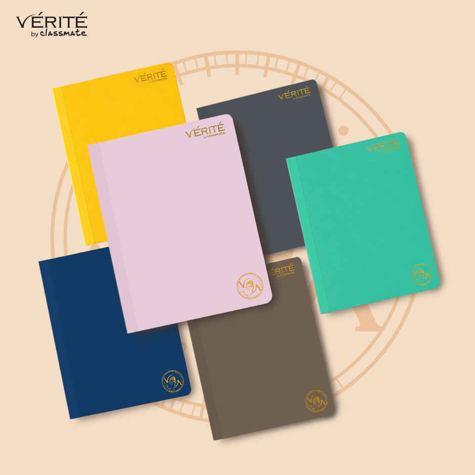 Verite by Classmate | Lay Flat Notebook | Radiance | Size 240 X 180 | Single Line | 120 Pages