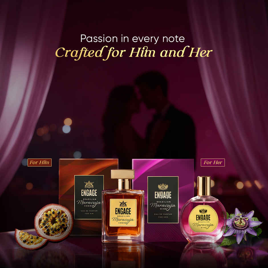 Engage Brazilian Maracuja Wine EDP for Women | Long Lasting Perfume | Musk, Vanilla