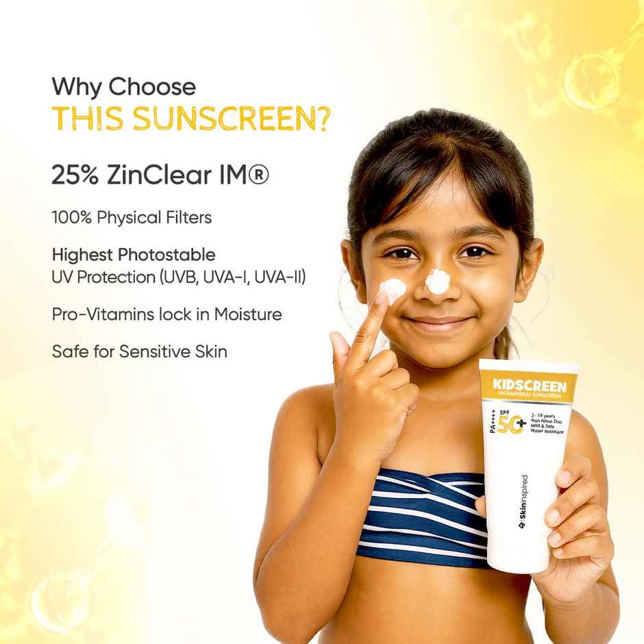 SkinInspired Kidscreen Mineral Sunscreen for Kids SPF 50+ PA++++