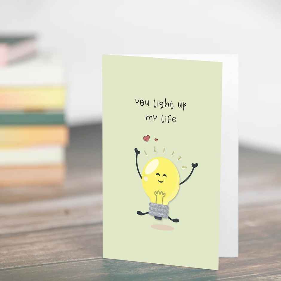 Itsy Bitsy Greeting Card & Envelope Light Up My Life 4 x 6 Inch Approx 2 Pc Pb Lb