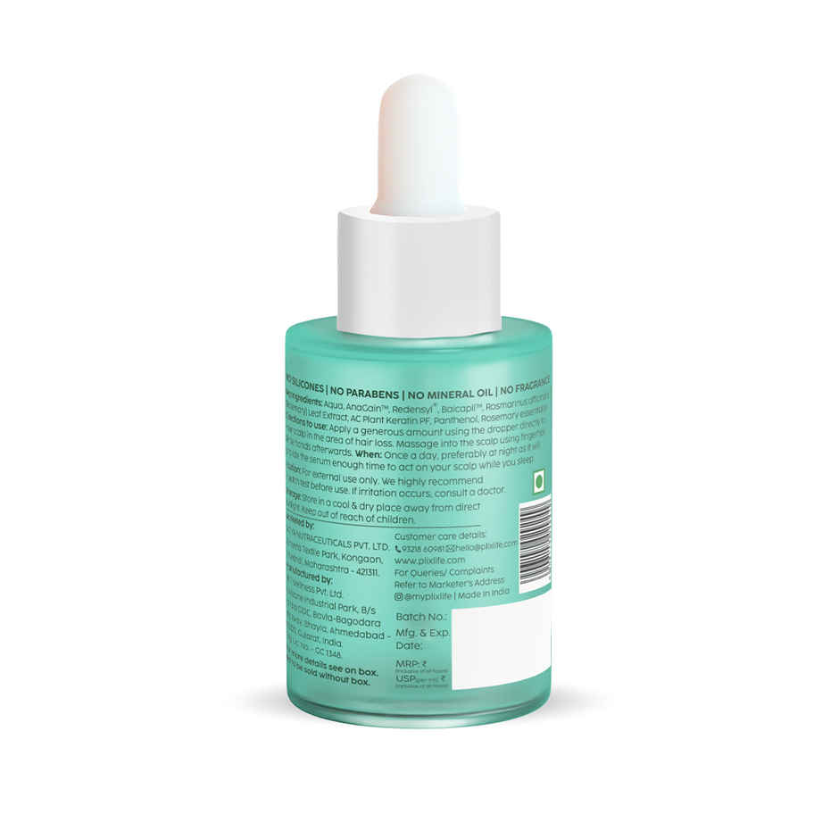Plix Rosemary Hair Growth Serum for Hair Fall Control & Regrowth|Redensyl, Baicapil, AnaGain