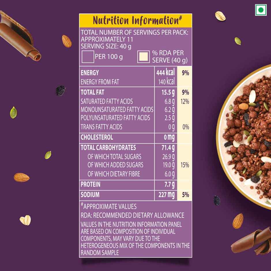 Kellogg's Chocolate Muesli | 12 In 1 Power Breakfast | No Maida | No Palm Oil | India's Tastiest Muesli