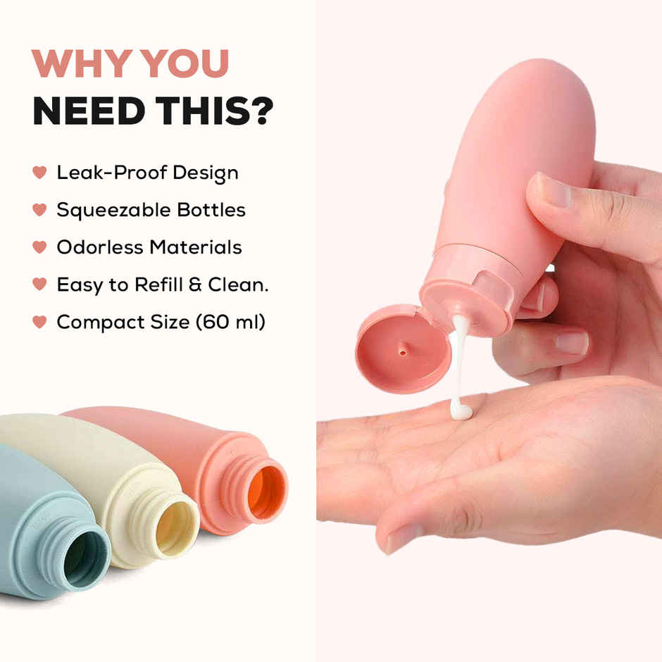 Gleva Travel Bottles Set | Leak-Proof Toiletries Containers