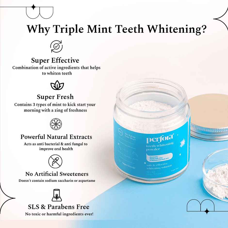 Perfora Teeth Whitening Powder (Triple Mint)