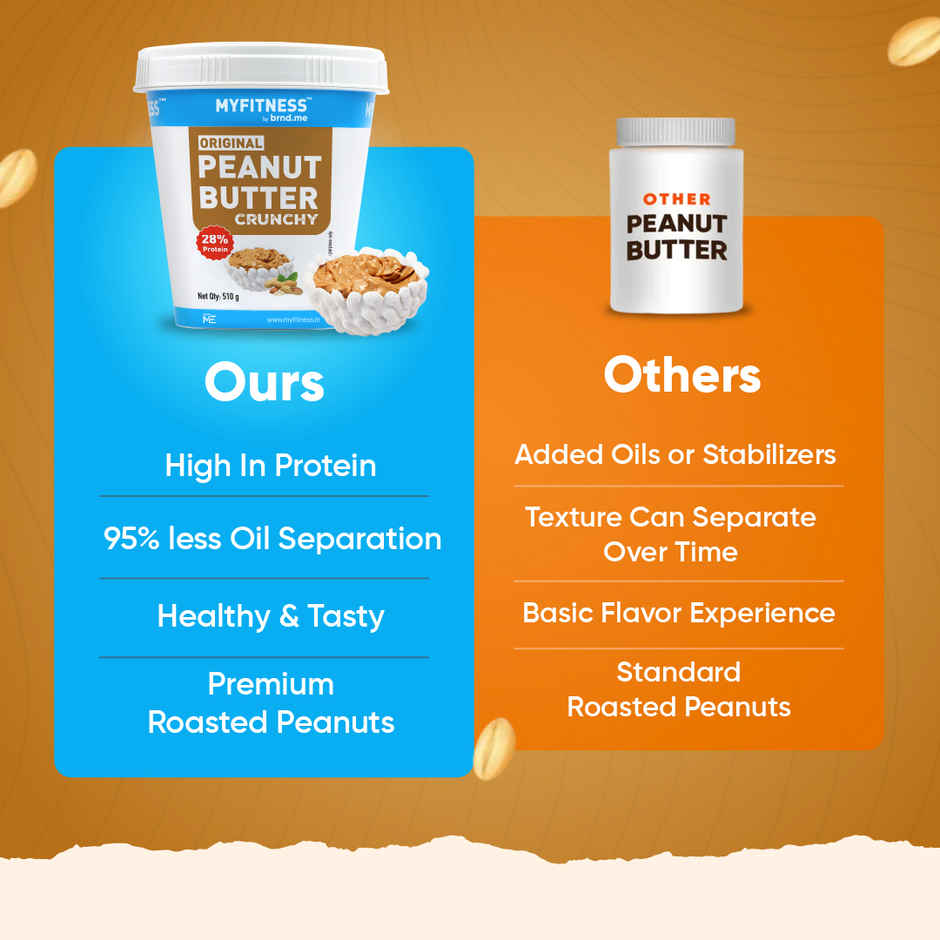 MyFitness Original Peanut Butter Crunchy Spread | High Protein