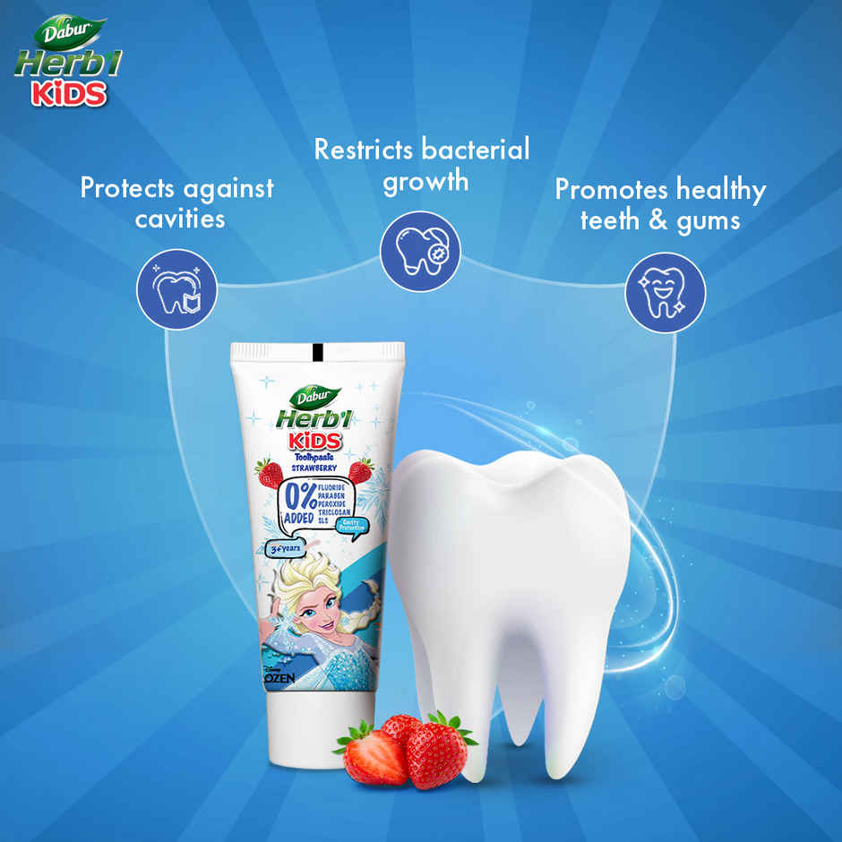 Dabur Herb'l Kids Toothpaste, Frozen (for 3+ years) (Strawberry flavour)