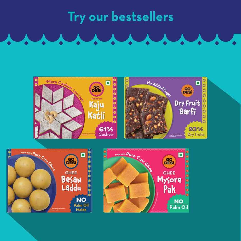 GO DESi Gulab Jamun Mini | With Pure Cow Ghee | Ready to Eat