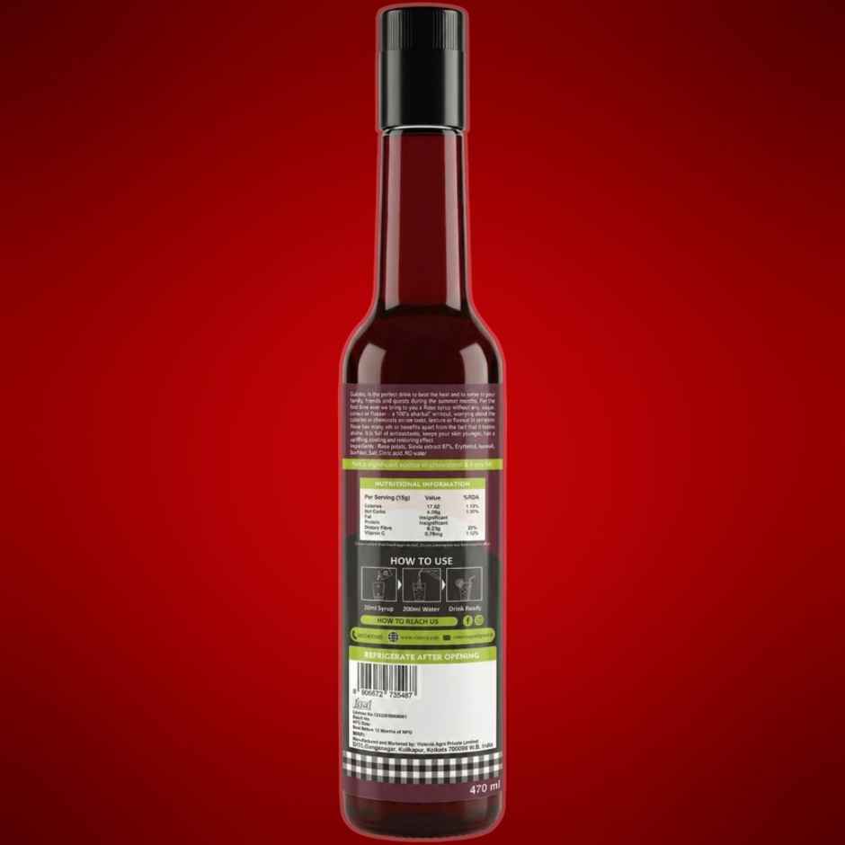 Vistevia Gulabo Sugar Free Rose Syrup