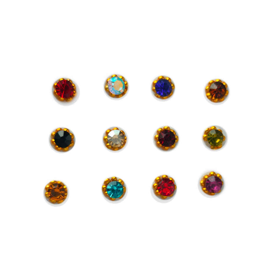 PERPAA Stone Bindi For Women | Multicolor | 1 Flap