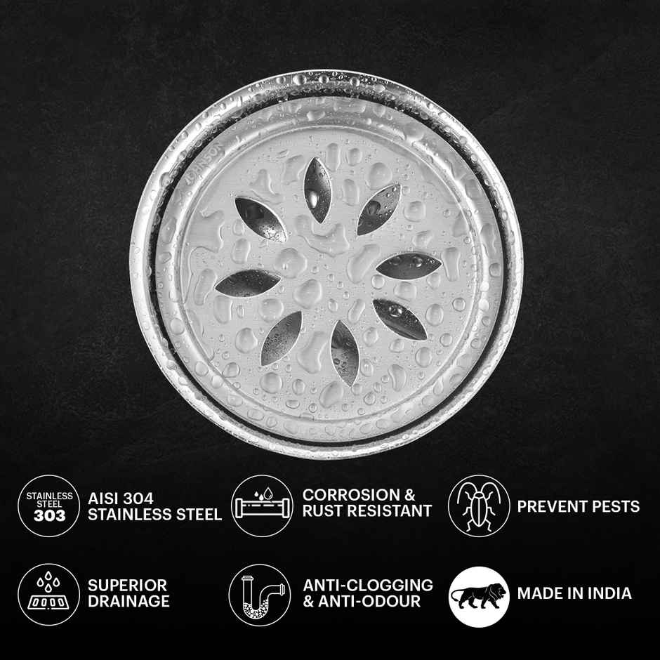 Johnson Aqua Bowl 5 x 5 Cockroach Trap Ss304 Matt Fits Johnson Floor Drains Only