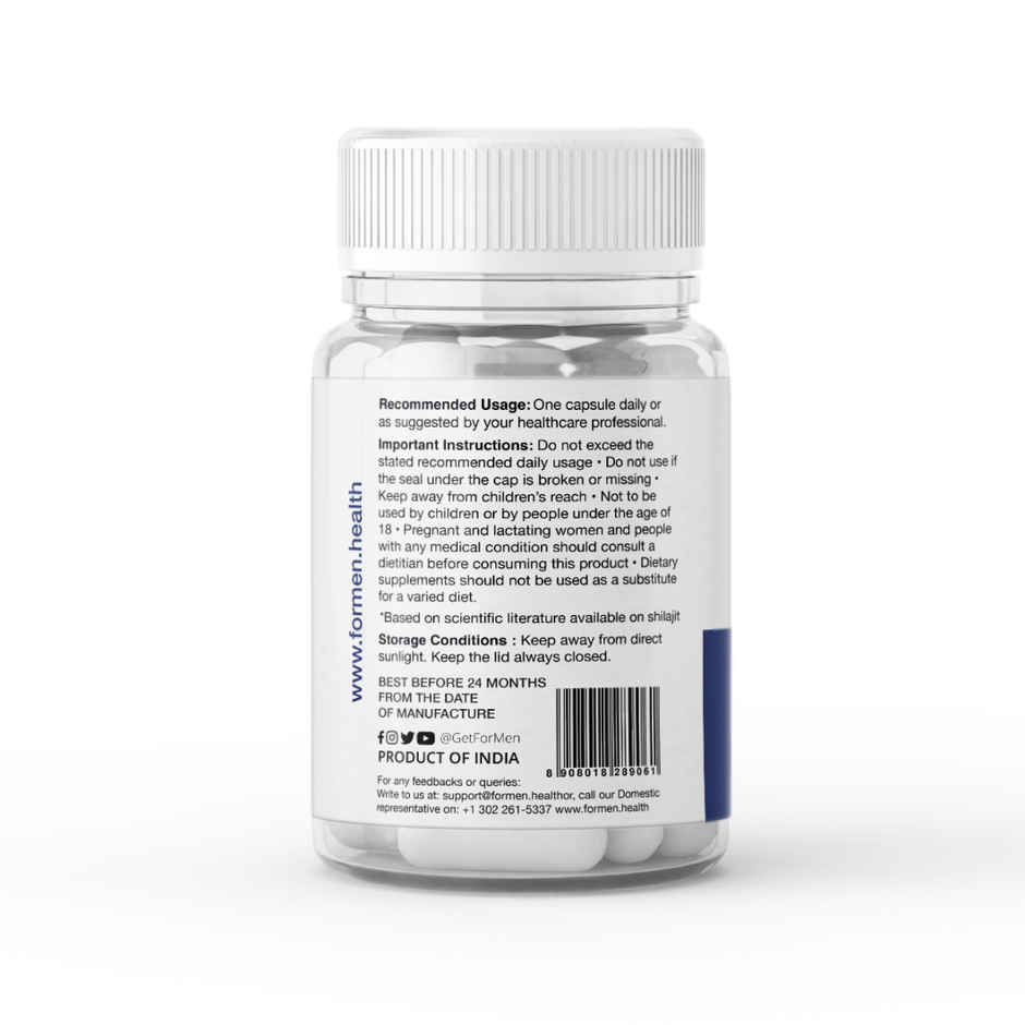 Formen Acemax Shilajit And Ashwagandha Tablets For Men