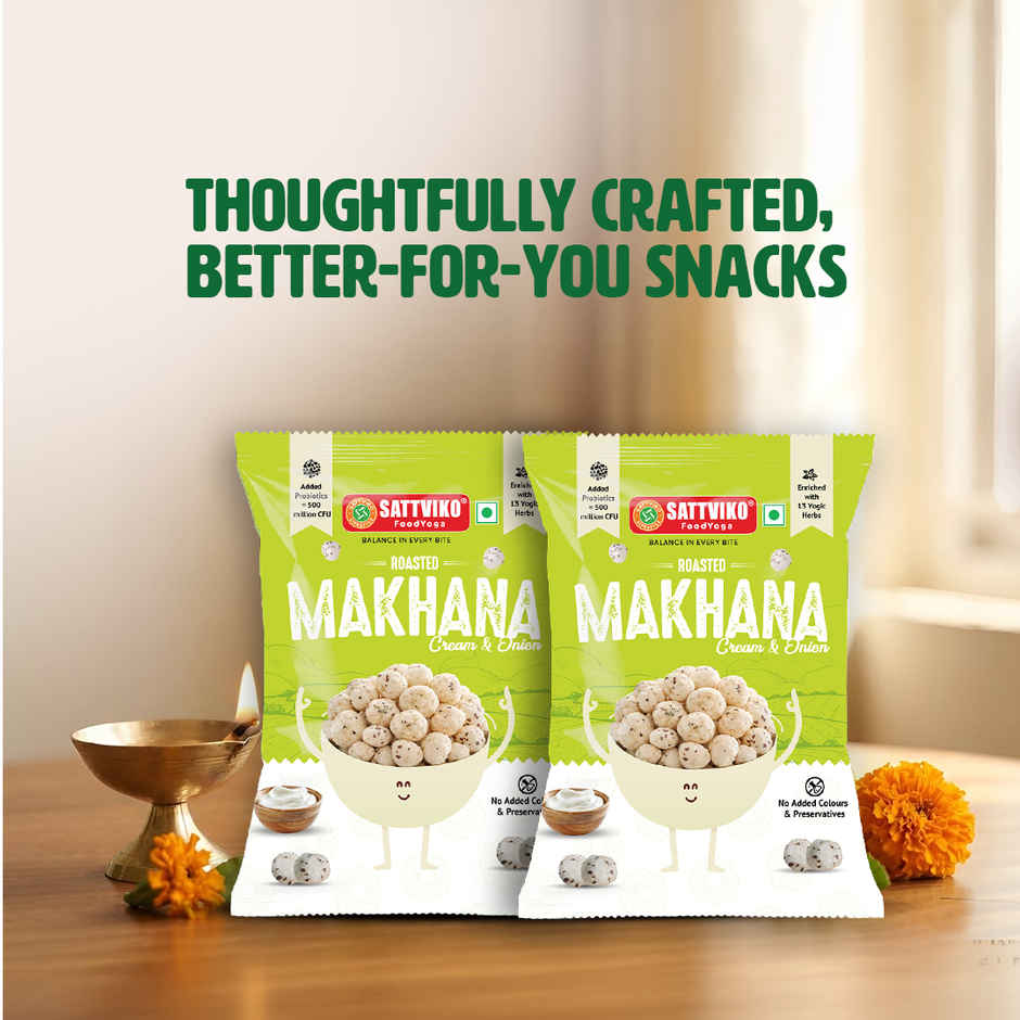 Sattviko Cream & Onion Roasted Makhana
