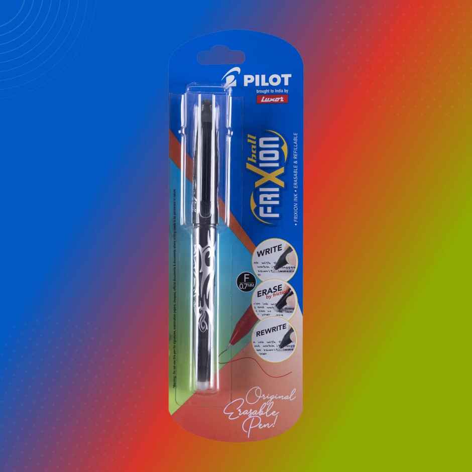 Pilot Frixion 0.7Mm Fine Point Roller Ball Pen | Black Ink, - 1 Pcs