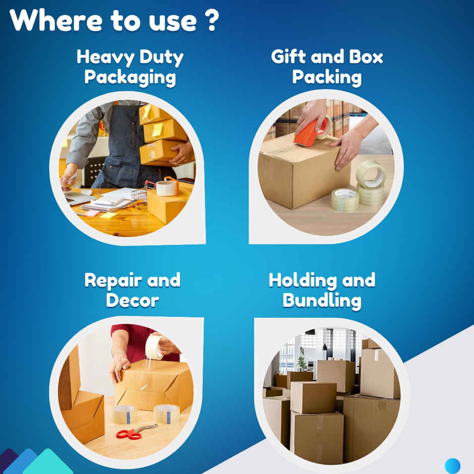 ABK White Bopp Packaging Tape - 72 mm x 50 Meters x 50 micron 