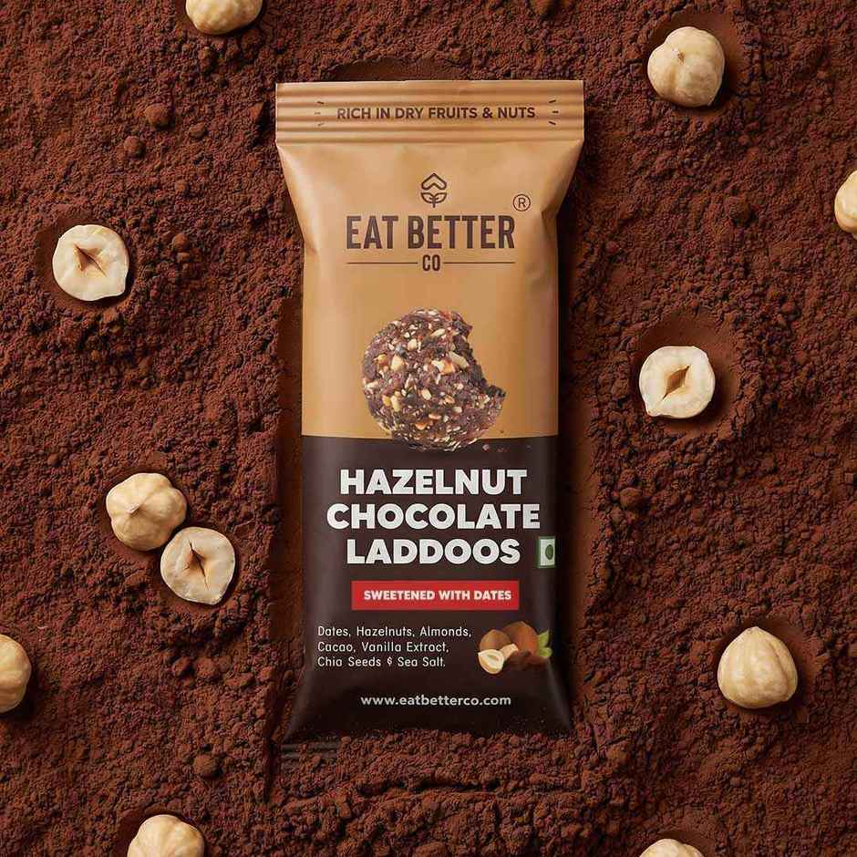 Eat Better Co Hazelnut & Chocolate Laddoos High Protein, Truly Natural