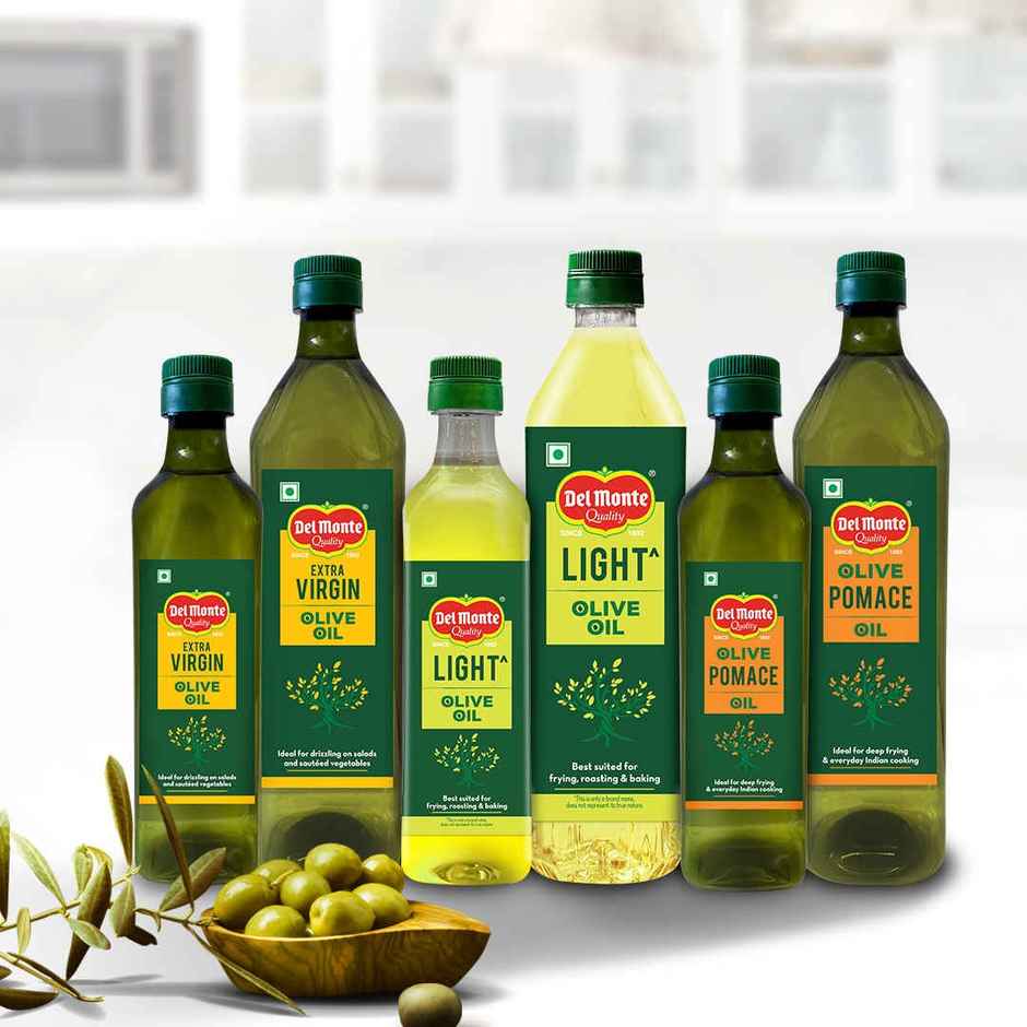 Del Monte Extra Virgin Olive Oil | Cold Pressed | Zero Cholesterol & Trans-Fat | 75% Mufa