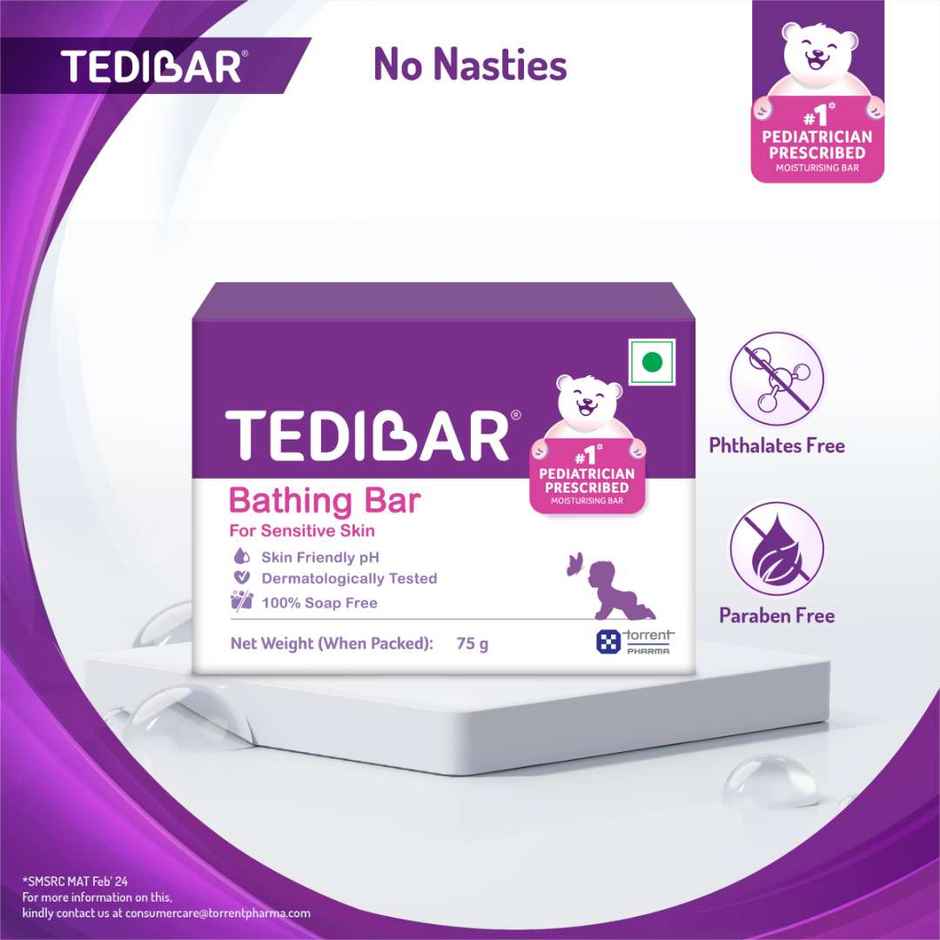Tedibar Baby Bathing Bar, pH 5.5