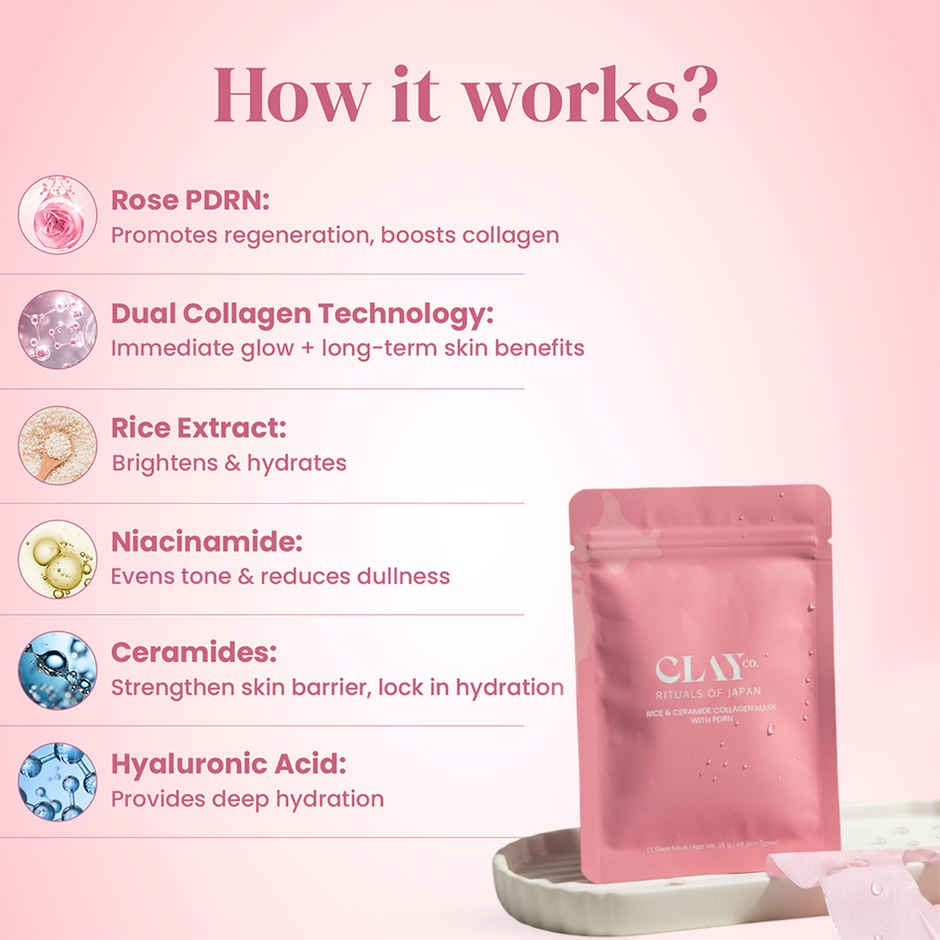 Clayco Rice & Ceramide Collagen Sheet Mask with PDRN