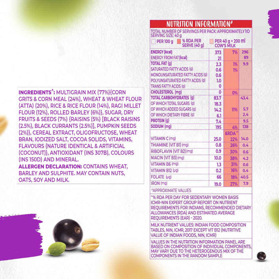 Kellogg's Millet Muesli with 84% Fruit, Seeds & Multigrain | Power Breakfast | No Maida | No Palm Oil