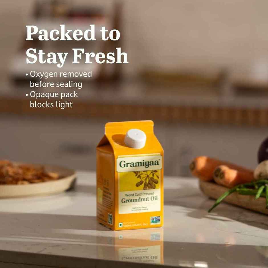 Gramiyaa Groundnut (Peanut) Cold Pressed Oil | Healthy Cooking Oil