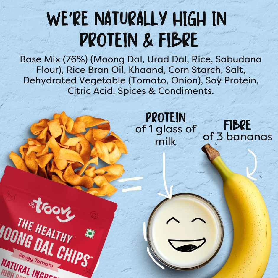 Troovy Healthy High Protein Moong Dal Chips | No Palm Oil