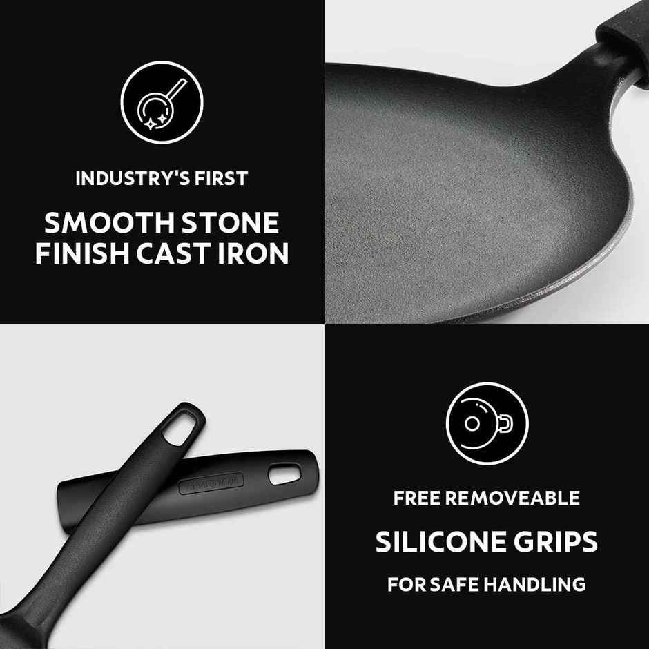Tramontina Titanex Cast Iron Dosa Tawa | 28 cm | Induction Compatible