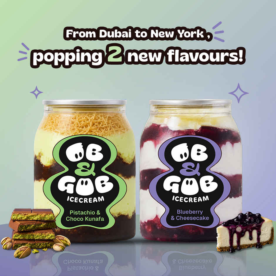OB & GOB Blueberry & Cheesecake Ice Cream Sundae Combo