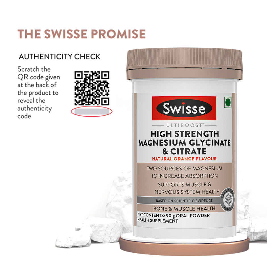 Swisse Magnesium Glycinate and Citrate Powder Maximum Absorption Support Muscle Health Restful Sleep