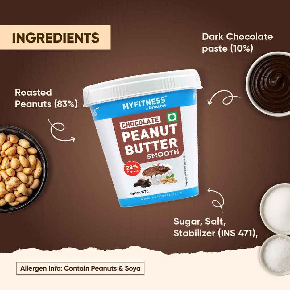 MyFitness Chocolate Peanut Butter Smooth Spread | High Protein