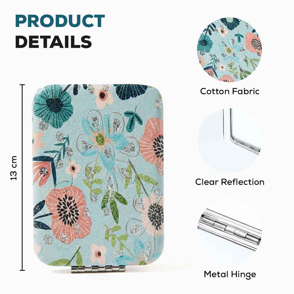 Multibrite Foldable Makeup Mirror | Portable Cosmetic Compact Glass Pocket Mirror with Magnification