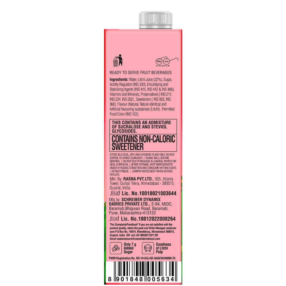 Rasna Jumpin Tetrapack | Litchi