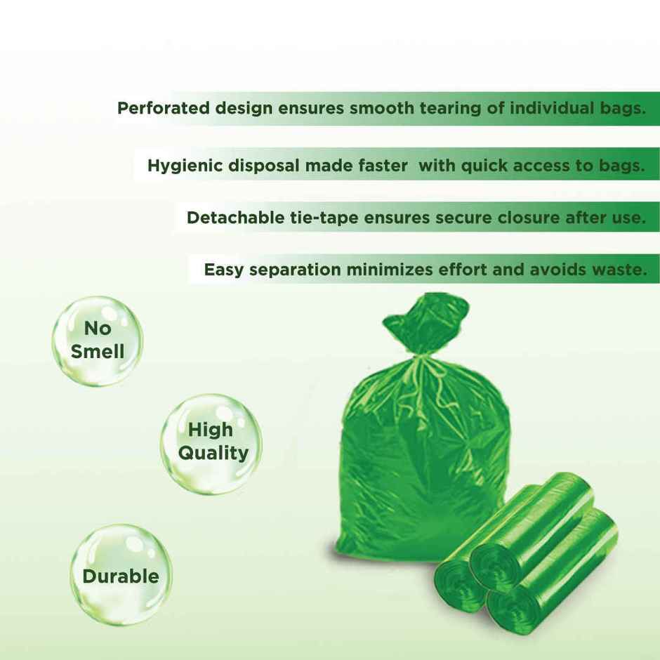 Ezee Premium Garbage Bag Medium | 19 x 21 Inch | Eco Friendly & Compostable