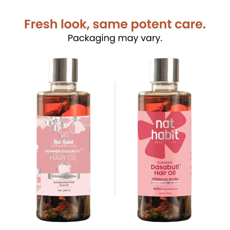 Nat Habit Hibiscus Amla Hair Oil For Hairfall & Hair Growth