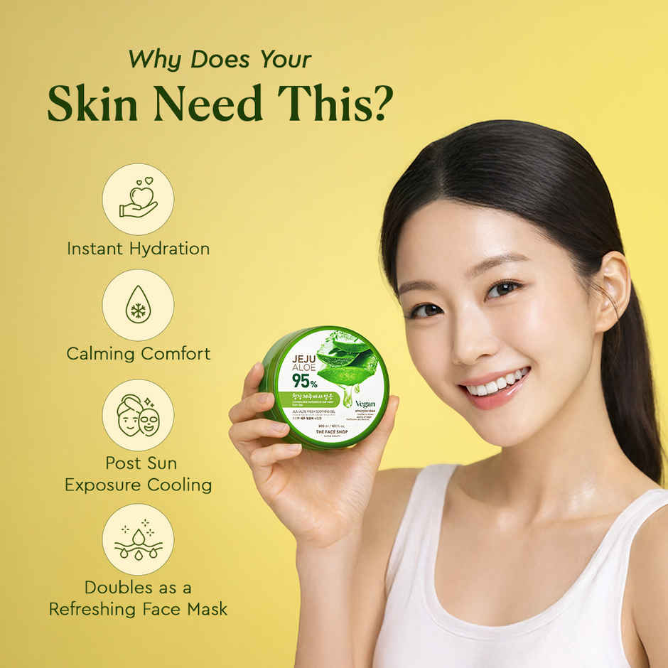 The Face Shop Jeju Aloe Vera Fresh Soothing Gel (Unisex)