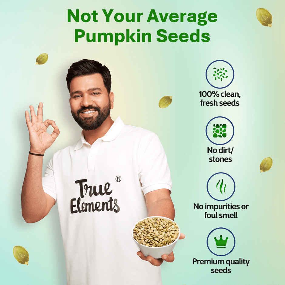 True Elements Raw Pumpkin Seeds - High Fibre & Protein
