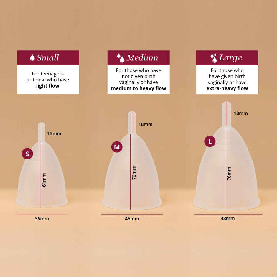 Carmesi Menstrual Cup | Small | Softer for Easy Insertion | 100% Medical-Grade Silicone | Leak Free