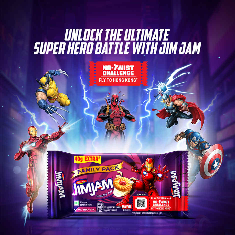 Britannia Treat Jimjam Naughty Jam Cream Biscuits | Combo