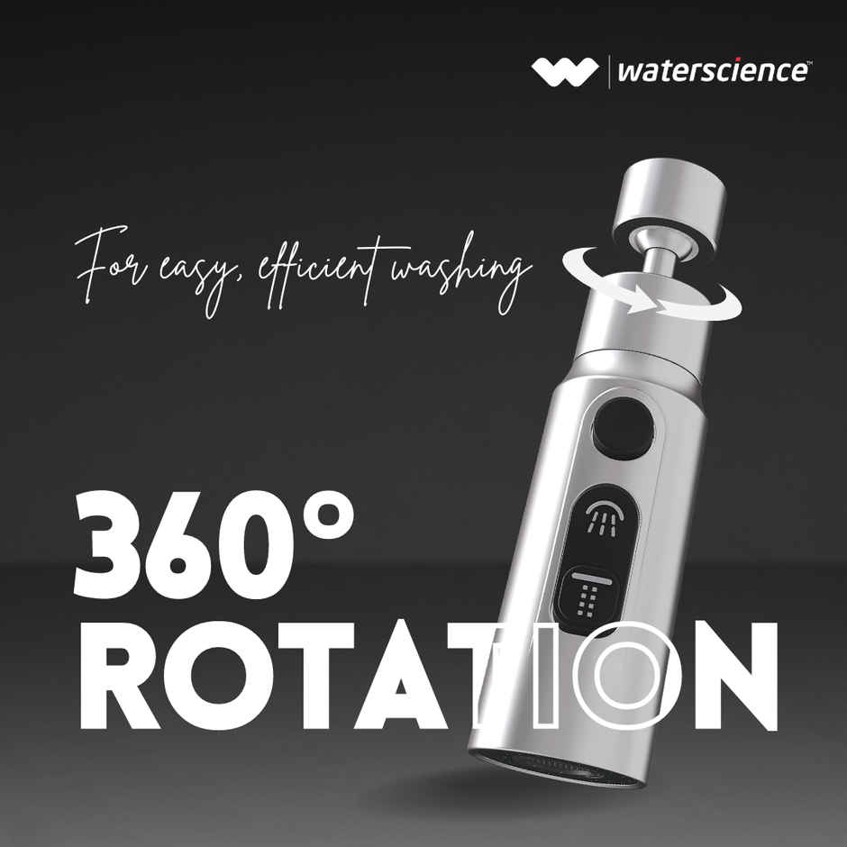 Waterscience Tap Extender-Compact | 360-Degree Rotation | Upto 70% Water Saving