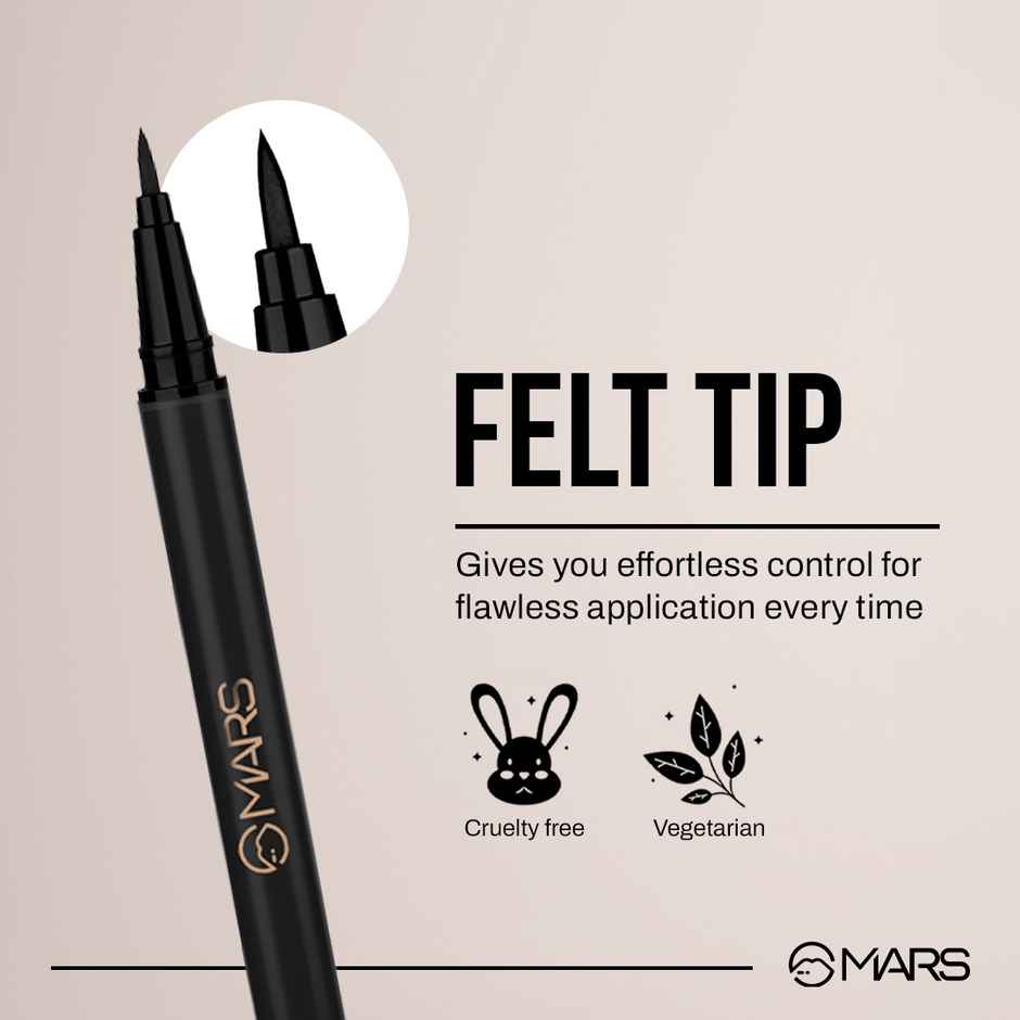 MARS Cosmetics City Stroke Charming Eyes Liquid Eyeliner (04-Black)