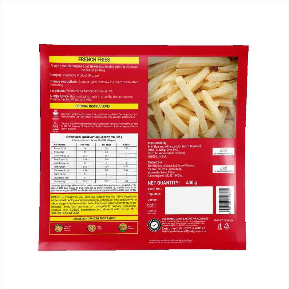 Goeld French Fries | Crispy & Ready to Cook