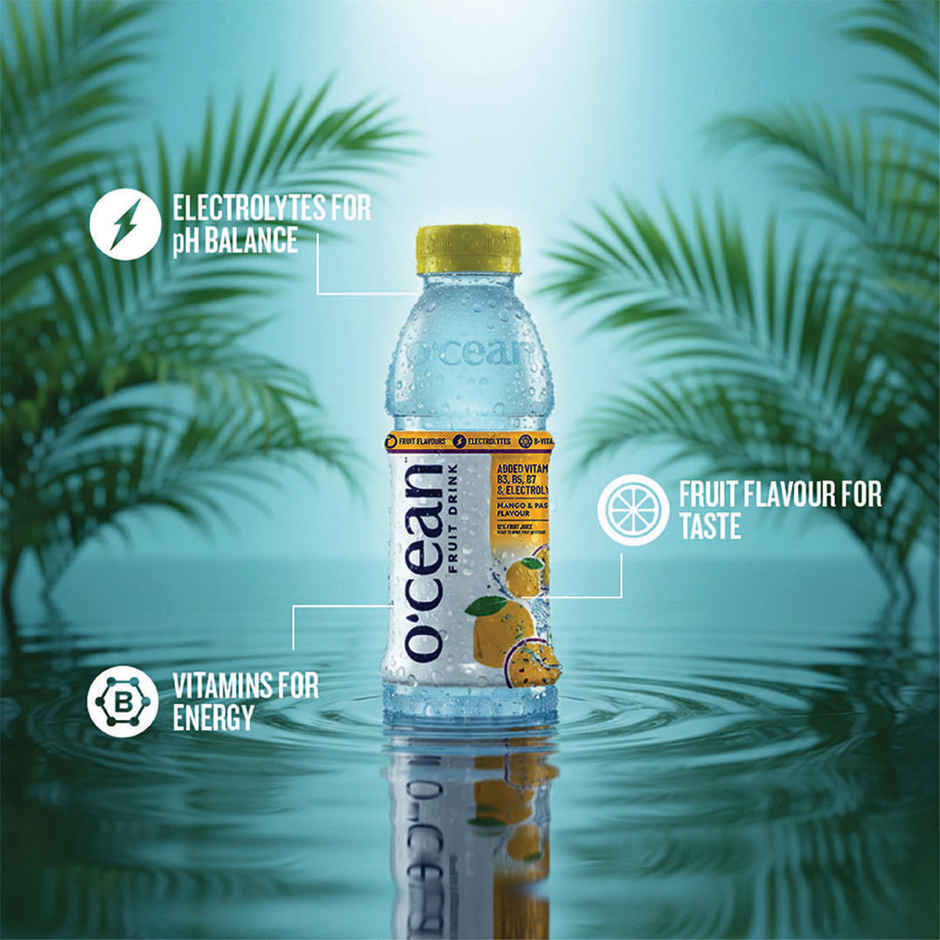 O'cean Fruit Water Mango & Passion Vitamin & Electrolyte Hydration