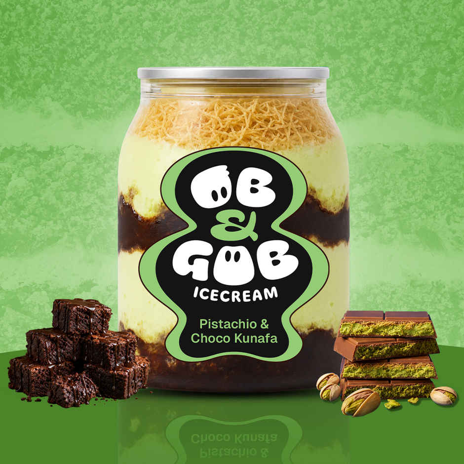 OB & GOB Pistachio & Choco Kunafa Ice Cream Sundae Combo