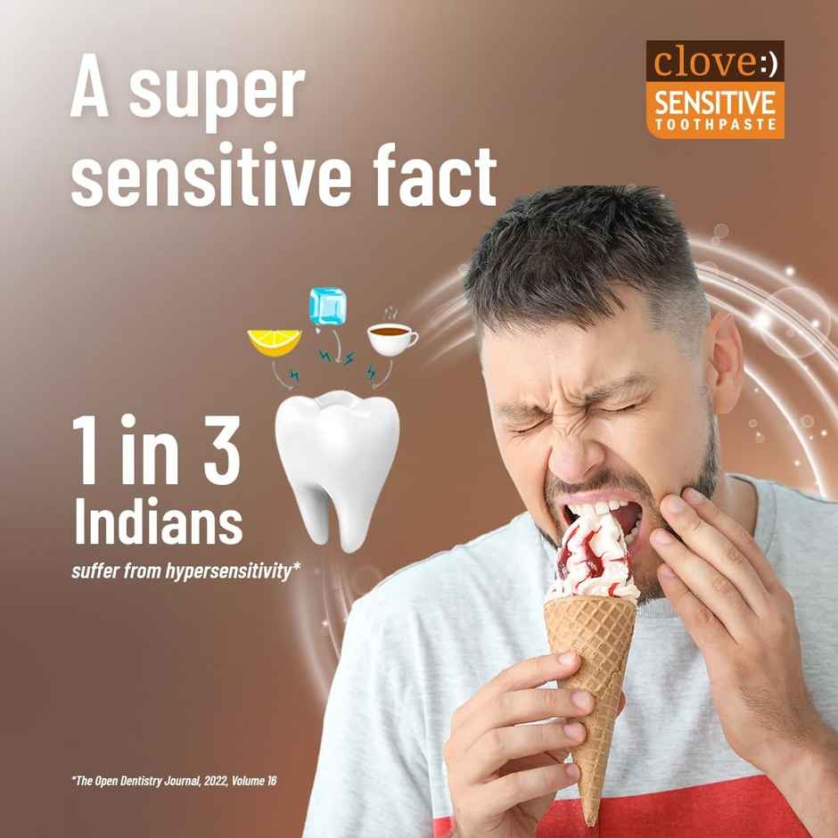 Clove Oral Care Sensitive Toothpaste | Reduce Senstivity | Dual Action Toothpaste For Sensitivty