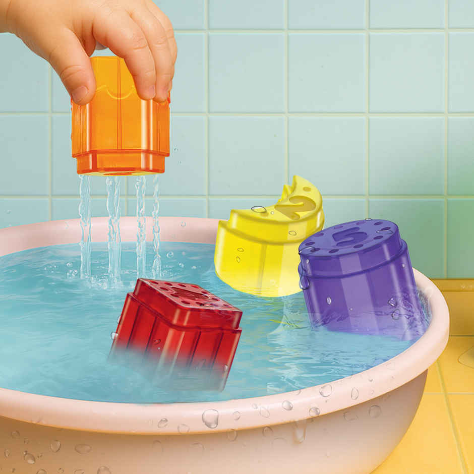 Imagimake Leaps & Bounds - Bath Blocks | Number Learning & Water Play Set|Toddler Educational Gift