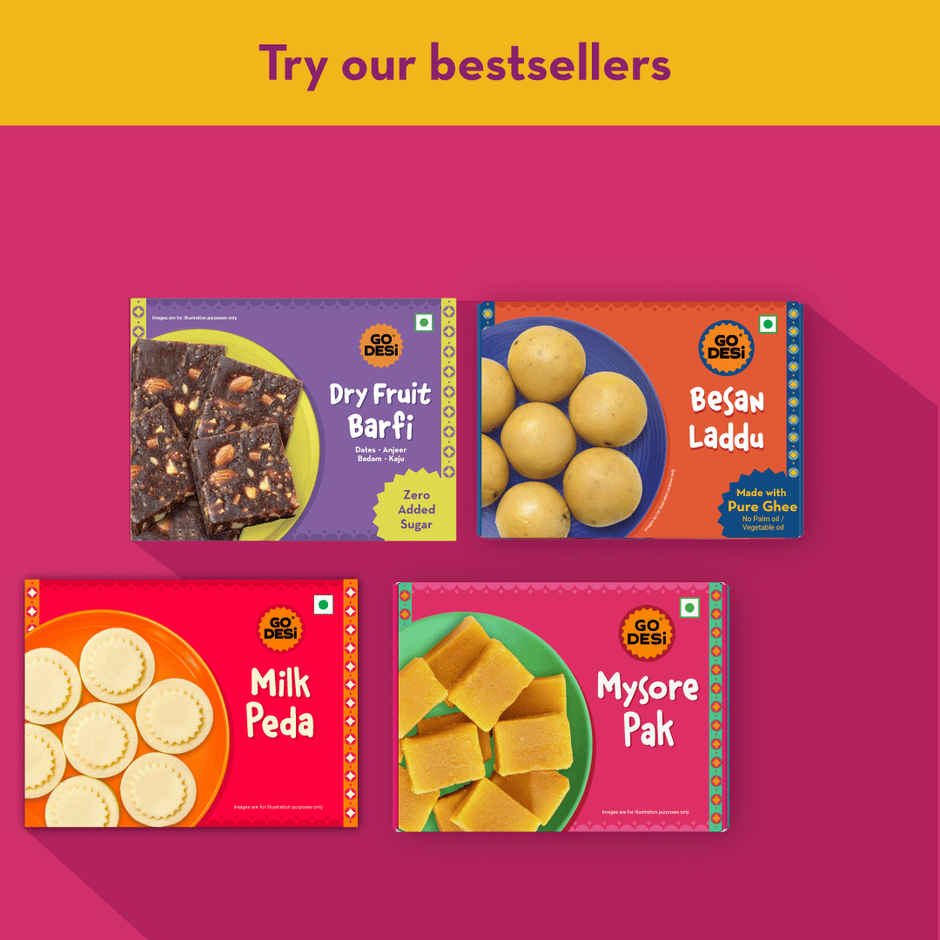 Premium Kaju Katli, 61% Cashew | Burfi | Kaju Katri | Sweets by GO DESi