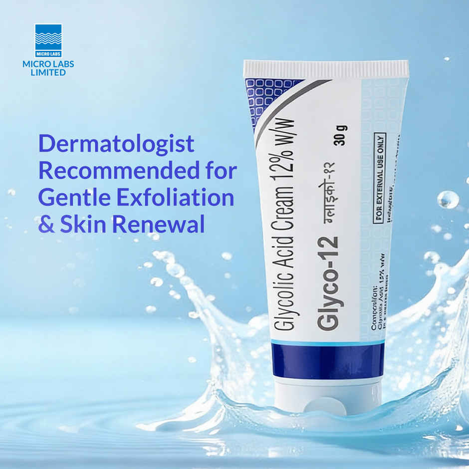 Glyco 12 Glycolic Acid 12% Cream for Pigmentation, Dark Spots, Acne Marks & Uneven Skin Tone