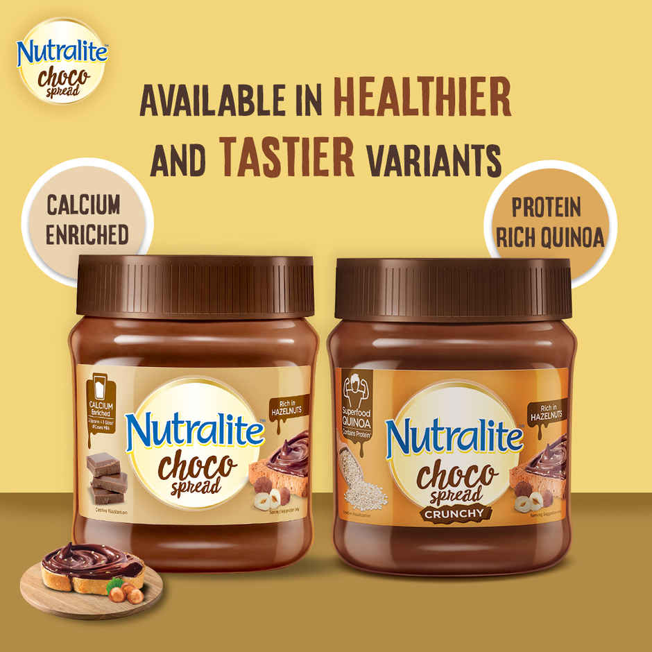 Nutralite Choco Spread Crunchy With Protein-Rich Quinoa Premium Chocolate & Real Hazelnuts - 275 g
