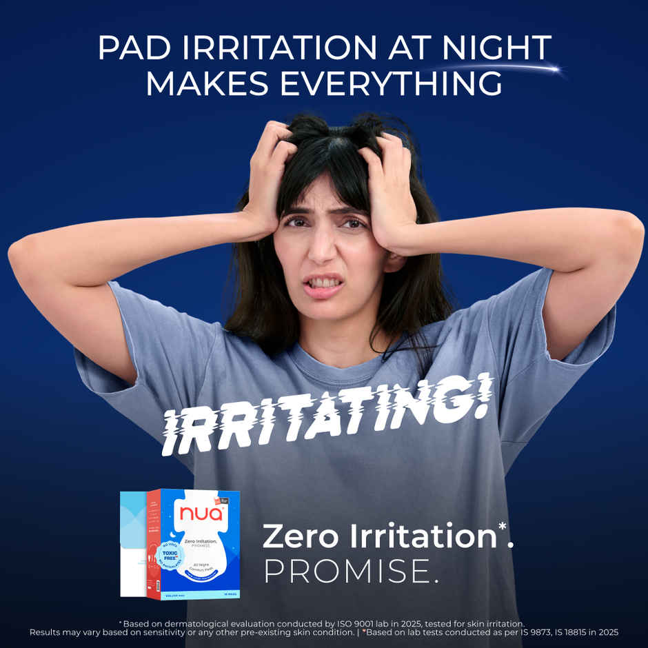 Nua All Night Comfort Sanitary Pads with Disposal Cover |XL++