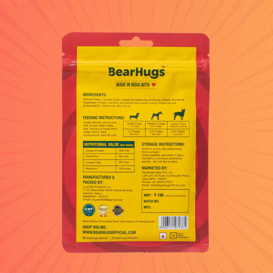 Bearhugs Real Chicken Sticks Dog Treat