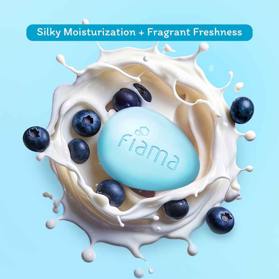 Fiama Moisturizing Soap Bar Japanese Hokkaido Milk & Blueberry Non-Sticky Moisturization